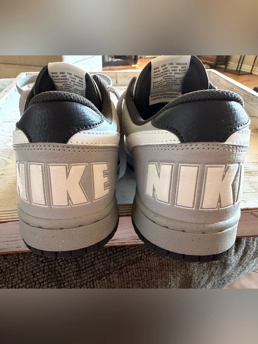 Nike Men's Big Low Gray and White Casual Sneakers NWOB